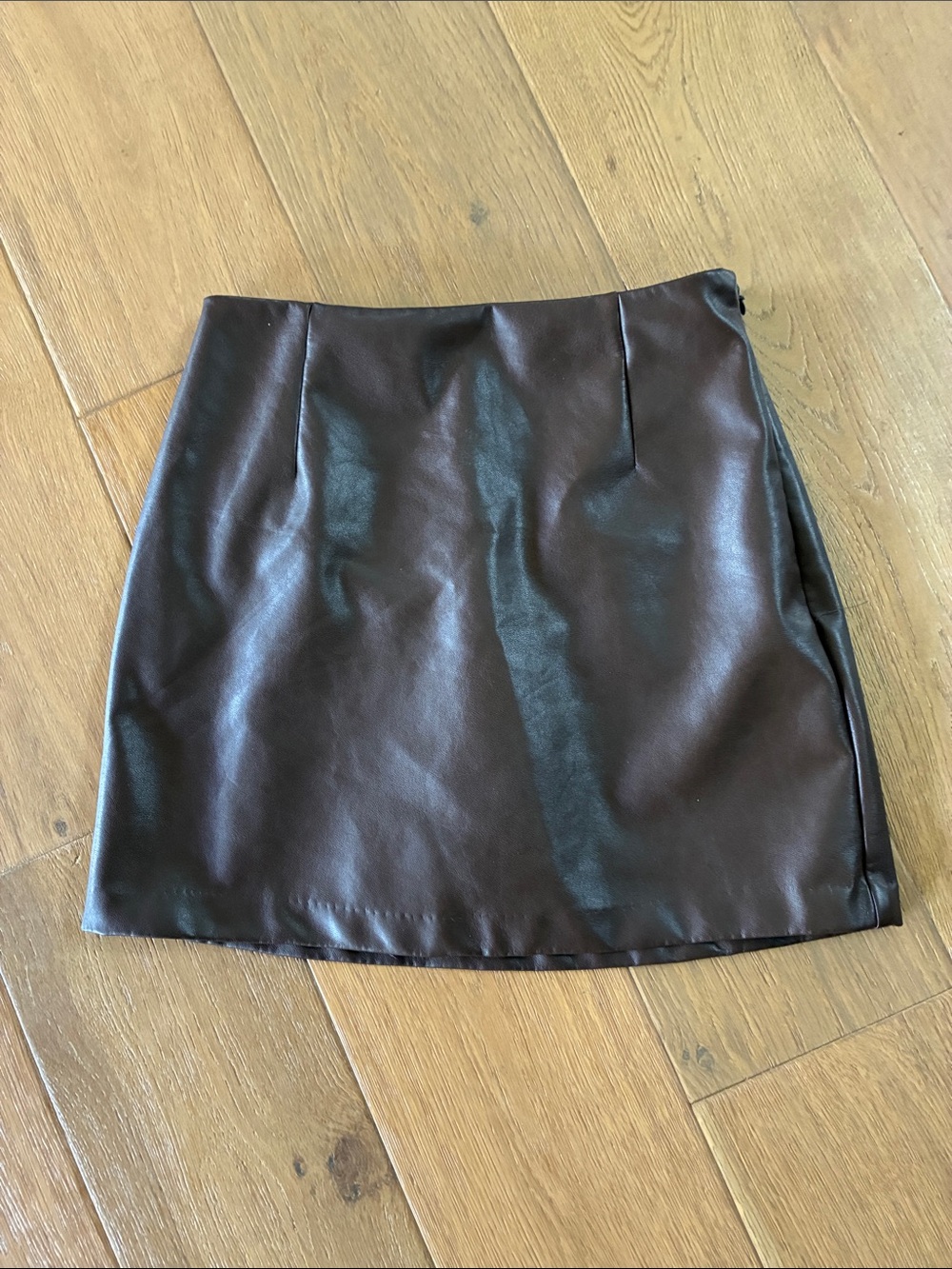 Abercrombie & Fitch Chocolate Brown Faux Leather Mini Skirt